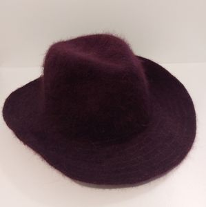 Purple angora western hat
